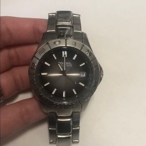 Fossil Watch AM3688 Stainless Steel with Grey Face